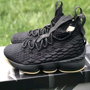 ☆New☆ LeBron XV (GS) 922811-001'black gum' youth